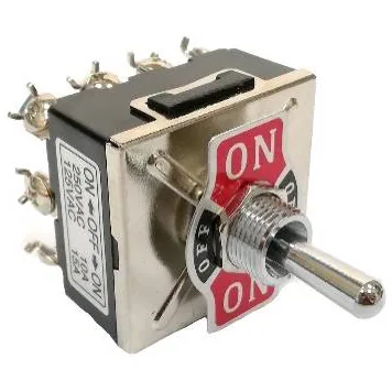 ON-OFF-ON Heavy Duty Toggle Switch 10A 250VAC 12Pole