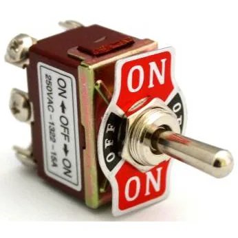ON-OFF-ON Heavy Duty Toggle Switch 15A 250VAC 6Pole