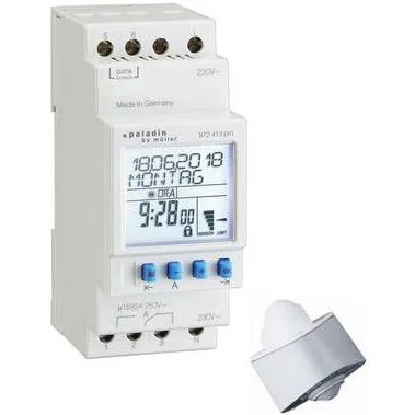 Digital Daily Twilight Switch 230V - Din Rail Mount - IP20 Rating