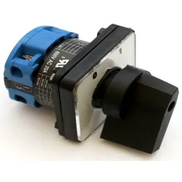 ON-OFF 20A 2Pole Rotary Change Over Switch 48x48mm Plate Size