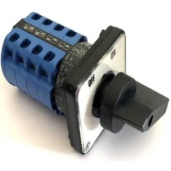 ON-OFF 20A 8Pole Rotary Change Over Switch 48x48mm Plate Size