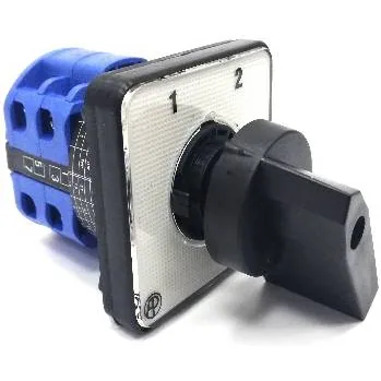 1-2 20A 2Pole Rotary Change Over Switch w/o OFF 48x48mm Plate Size