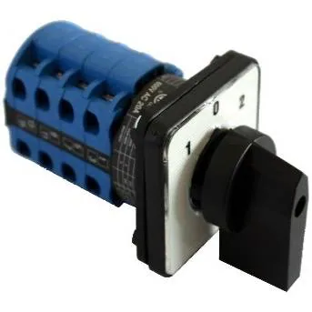 1-0-2 20A 4Pole Rotary Change Over Switch 48x48mm Plate Size