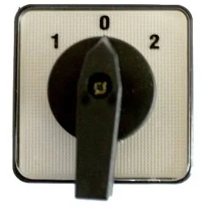 1-0-2 20A 10Pole Rotary Change Over Switch 48x48mm Plate Size