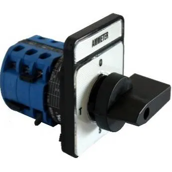 3Phase, 4Wire, 3CT, 3Stage 20A Ammeter Rotary Cam Switch 60x48mm Plate Size