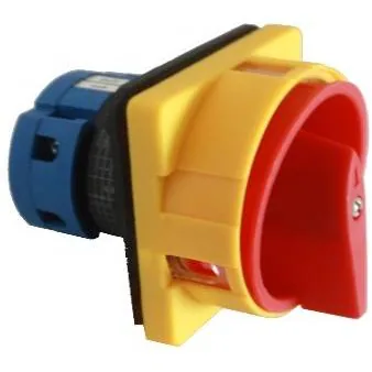 OFF-ON 25A 2Pole Padlockable Rotary Switch 64x64mm Plate Size