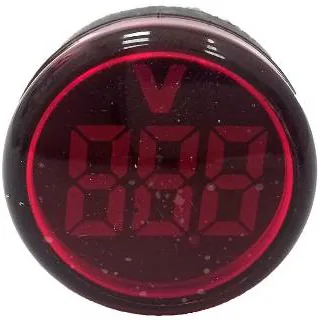 22mm 20-500VAC Red Voltage Digital LED Indicator Meter