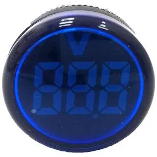 22mm 5-60VDC Blue Voltage Digital LED Indicator Meter