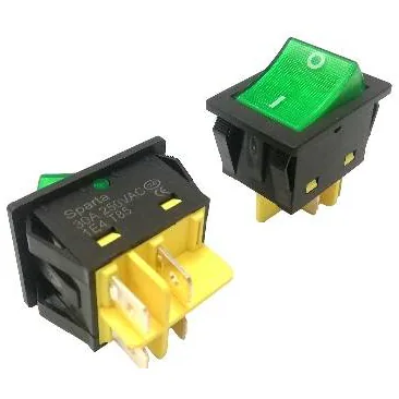 30A ON-OFF 4Pin Green Rocker Switch