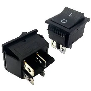 ON-OFF 4Pin Black Spring Return Rocker Switch