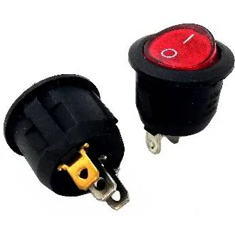 ON-OFF 3Pin Round Red Rocker Switch