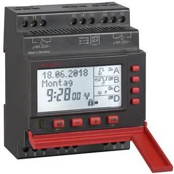 Yearly Digital Timer 24VDC - Din Rail Mount - 2 Channel - 10Year Battery Reserve