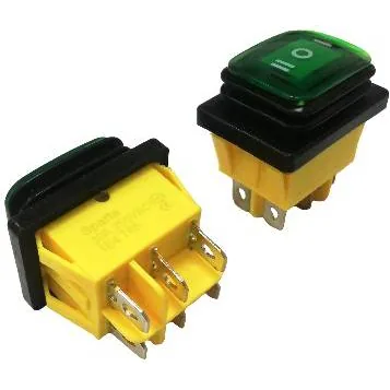 30A ON>OFF<ON 6Pin Green Rocker Switch