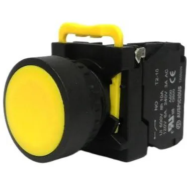 Push Button Yellow Color w/ 1N/O Contact